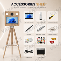 Support de photomaton portable pour appareil photo reflex numérique avec PC intégré, éclairage LED et trépied réglable pour la location et les événements de mariage, garantie 2 ans