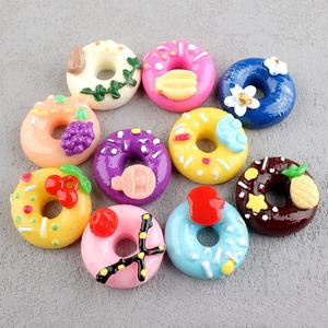 Molde de Resina Artístico Pintado a Mano con Diseño de Donut de Frutas, Forma Personalizada, Parte Posterior Plana, para Arte y Decoración Coleccionable - Product Image 4