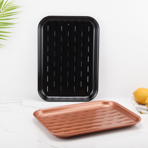 <span class=keywords><strong>Bandeja</strong></span> rectangular antiadherente de acero al carbono, parrilla para <span class=keywords><strong>barbacoa</strong></span>, 34cm, color negro - Product Image 2