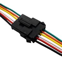 Kabel Daya LED Baru Arus Rendah Berlapis Timah SM-2P 2-Kawat Male-Female Isolasi PVC Panjang 150mm untuk Aplikasi Elektronik