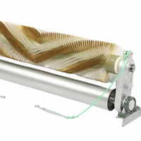 Brosse à rouleaux antistatique non motorisée pour le nettoyage des courroies, idéale pour les environnements poussiéreux de mines de charbon et d'usines de ciment, avec fil de terre, brosse industrielle