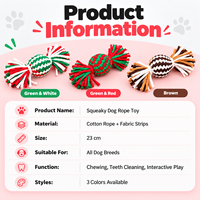 Jouet de Noël pour chien - Vente en gros de jouets à mâcher en corde pour chien, jouets en coton pour chiot, pour l'entraînement et le jeu interactif