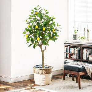 Árbol de limón artificial de alta calidad de 4 pies, decoración de interior y la Oficina para el hogar, planta de bonsái <span class=keywords><strong>con</strong></span> frutas y <span class=keywords><strong>hojas</strong></span> realistas - Product Image 2