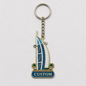 Porte-clés personnalisés en gros de haute qualité, design Dubaï, pendentifs Burj Khalifa et palmiers, souvenirs touristiques des Émirats arabes unis - Product Image 2
