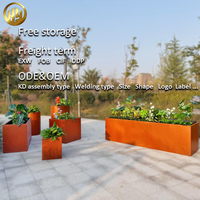Pot Tanaman Besar dari Baja Corten untuk Dekorasi Rumah, Perlengkapan Taman, Pot, Vas, Tanaman Buatan, Pot Bunga