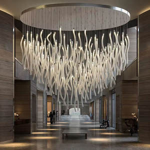 Luminaire suspendu moderne pour décoration de villa d'hôtel Lustres en verre led personnalisés pour un grand projet - Product Image 1