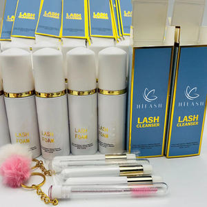 OEM personalizado vegano extensión de pestañas limpiador Etiqueta Privada pestañas champú Kit 60ml 80ml 100mL pestañas al por mayor champú botella cepillo - Product Image 6