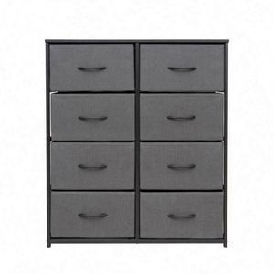 Bedroom and Living Room Fabric <b>Cabinets</b> With Stainless Steel MDF Panel, Pine Wood, Durable, Freestanding, and Colorful - Product Image 6
