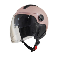 Casque de moto demi-visage MOON, très vendu, en composite, avec lentille de sécurité respirante haute définition