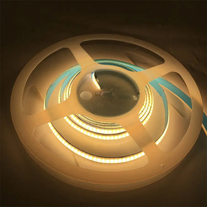 Đơn trắng trắng 2700K 3000K COB 10 wát/mét 320 LEDs/M FPC Chiều rộng 8mm DC 24V LED linh hoạt Strip cho <span class=keywords><strong>loxone</strong></span> Dali PWM KNX <span class=keywords><strong>dimmer</strong></span> - Product Image 6