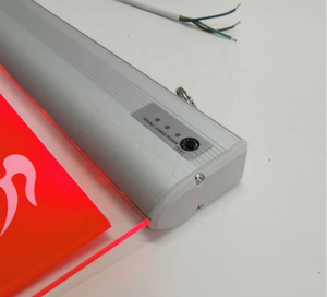 Luz led de emergencia recargable con letras rojas, señal de salida de fuego de 220V - Product Image 5