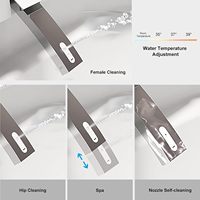 WC intelligent de luxe avec siège chauffant, séchage à l'air, télécommande incluse, siphon en S, montage au sol, monobloc, cuvette en céramique blanche, confort