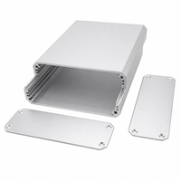 Boîtier de contrôle en aluminium extrudé 104*36*120mm, finition argent brossé, avec coins biseautés, IP54, pour électronique d'instruments