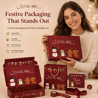 Boîte cadeau de Noël en carton personnalisée de luxe pour l'emballage de serviettes, parfums, ornements, cosmétiques, bijoux, pyjamas