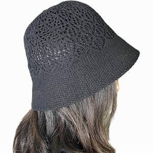 Sombrero de Paja <span class=keywords><strong>para</strong></span> <span class=keywords><strong>Mujer</strong></span> con Logotipo Personalizado, Tejido <span class=keywords><strong>a</strong></span> Crochet, Diseño Calado, <span class=keywords><strong>para</strong></span> Playa o Pesca - Product Image 6