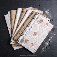 Papier sulfurisé imprimé, écologique, biodégradable, résistant à la chaleur, de qualité alimentaire, personnalisé pour grillades et sandwichs