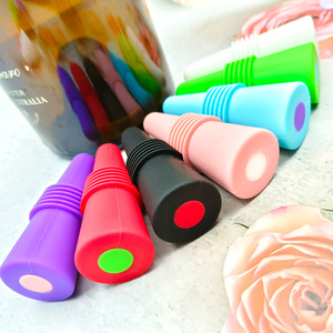 Silicone Wine Stopper 6.0cm Blue Leak Proof Bottle Cap For Red Wine Champagne - Product Image 2