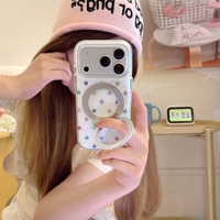 Casing Ponsel Magnetik Bintang Berkilau Metalik untuk Apple 17 Pro Max iPhone 16 Stand 15 Anti-jatuh 14 Tahan Banting
