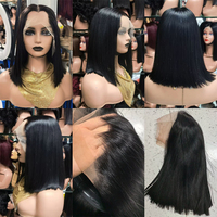 Promoción $60 Letsfly Pelucas Bob Frontales de Encaje 13x6 Transparentes SDD Liso Extremo sin Pegamento con Línea de Cabello M, 10-12 Pulgadas, Venta al por Mayor