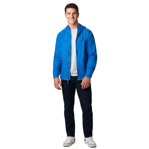 Finer Threads Good Quality Hooded Canvas Men's Windbreaker Jacket Light <b>Weight</b> Custom Plus Size Streetwear Vintage Autumn Linen - Product Image 1
