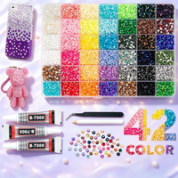 Kit Rhinestone Jelly AB Flatback 3mm, SS6 SS10 SS16 Rhinestone Berkilau untuk Dekorasi DIY Casing Ponsel, Pakaian & Pakaian Tari