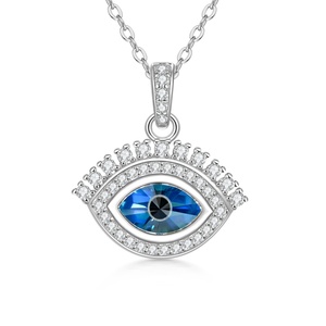 Collier Œil Turc Vintage en Zircon Coloré Taille Marquise, Plaqué Or 14 carats, Vente en Gros, Bijoux de Mode en Cuivre 2026 pour Femme - Product Image 3