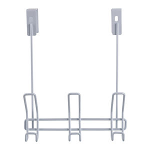 Crochet mural en fer à double fil sans perçage, design moderne, multifonctionnel pour portes et salles de bain - Product Image 2