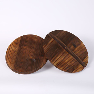Couvercle en bois pour faitout, grand et petit, anti-débordement, pour wok en fer, pièces de batterie de cuisine écologiques - Product Image 4