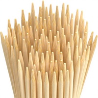 Brochettes de bambou jetables de qualité alimentaire, polies, à long manche, écologiques et saines, pour barbecue au charbon de bois en extérieur