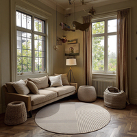 Tapis rond moderne Dsermer pour salon, petit tapis, tapis de caractère
