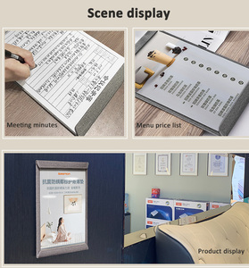 A4 Văn Phòng Nhà Hàng Bảng Tường Treo Dính Dính Giá Danh Sách Hiển Thị Clipboard Clip <span class=keywords><strong>Menu</strong></span> Chủ Bìa Khung Từ Tính - Product Image 6