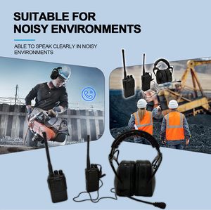 Chuyên Nghiệp Nhiệm Vụ Nặng Nề Phía Sau Đầu <span class=keywords><strong>Intercom</strong></span> Earmuffs Đài Phát Thanh Tai Nghe Với Được Xây Dựng-Trong Hai-Cách Đài Phát Thanh ABS Chất Liệu An Toàn Tính Năng - Product Image 5