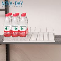 Novaday détail étagère rouleau piste en bouteille boisson poussoir étagère rouleau système de piste pour supermarché étagère