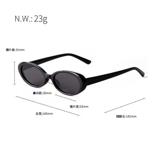 Gafas de Sol Pequeñas con Protección UV para Hombre, de Plástico, Modelo 2026, Personalizables con Logotipo, Estilo Vintage Ovalado - Product Image 5