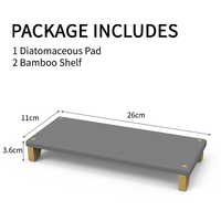 FEEPOP Set de dessous-de-plat rectangulaires en diatomite, résistants à la chaleur et écologiques, pour comptoir de cuisine et séchage de vaisselle