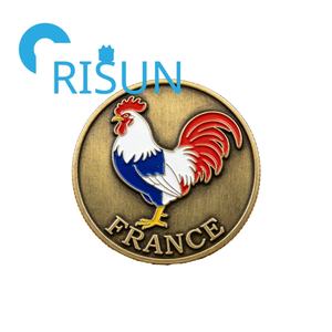 Pièces <span class=keywords><strong>de</strong></span> monnaie personnalisées en métal émaillé 3D, souvenirs <span class=keywords><strong>de</strong></span> Paris, France, pour cadeaux et défis, vente en gros - Product Image 4