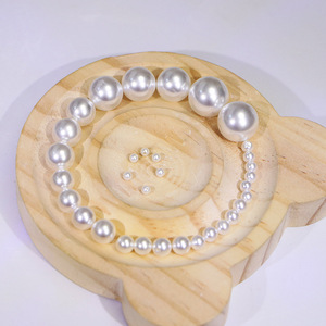 Tự Làm Đồ Trang Sức Phụ Kiện-Nửa Lỗ Thủy Tinh Giả Ngọc Trai Hạt Lỏng Màu Hồng Hạt Cho Vòng Cổ Vòng Đeo Tay Bông Tai - Product Image 6