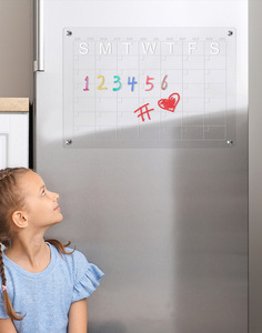 Planificadores Muestra <span class=keywords><strong>gratis</strong></span> Hojas de nevera portátiles <span class=keywords><strong>Calendario</strong></span> Borrado en seco Pizarra acrílica con líneas - Product Image 3
