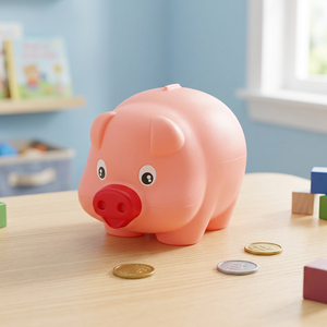 Two-Tone Oversize <b>Piggy</b> <b>Bank</b> for <b>Baby</b> & Kids Decor - Product Image 2