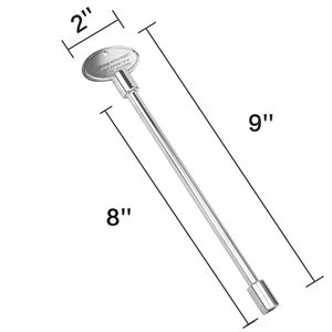Pomme de Valve à gaz universelle, foyer mm, pour centres de combustion au gaz et feux Chrome poli, 8 pouces, Chrome poli - Product Image 4