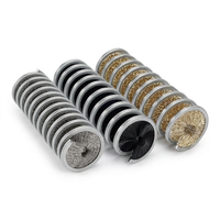 Brosse à ressort en spirale à anneau interne en métal pour le nettoyage, le détartrage et l'élimination de la rouille des tuyaux, cordons et fils en nylon, acier au carbone et cuivre