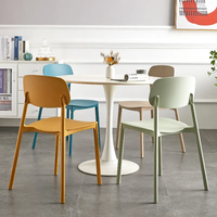 Chaise Empilable en Plastique Sans Accoudoirs pour Laboratoire, Salle à Manger, Événements, Siège Unique en PP, Design Italien