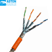 Kabel Jaringan Ethernet UTP CAT6/CAT5/CAT7/CAT8 Tembaga Murni 100% Berkualitas Tinggi, Kabel Luar Ruangan SFTP, Kotak Warna, 305M untuk Luar Ruangan