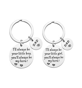 <span class=keywords><strong>Siempre</strong></span> seré <span class=keywords><strong>tu</strong></span> pequeña niña niño llavero regalo del Día del Padre llavero de hija Hijo para padre - Product Image 3