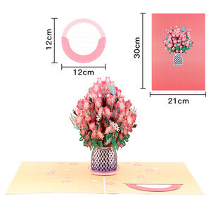 <span class=keywords><strong>Carte</strong></span> de bouquet de fleurs 3D pop-up, <span class=keywords><strong>carte</strong></span> de fleurs découpée au laser pliable, cadeau de la Saint-Valentin, <span class=keywords><strong>carte</strong></span> de vœux romantique pour anniversaire - Product Image 2