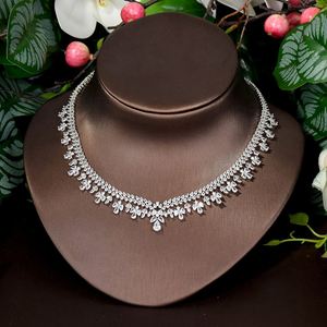 Hibride Zirconia เครื่องประดับชุดเจ้าสาว CZ ชุดเครื่องประดับอินเดียสำหรับผู้หญิง pendientes mujer Moda 2024 N-1624 - Product Image 4