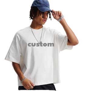 เสื้อยืดคอกลมสีขาวทรงปกติสำหรับผู้ชาย แขนสั้น ผ้าฝ้ายแท้ 100% พิมพ์ลายซิลค์สกรีน ป้องกันการยับ - Product Image 1