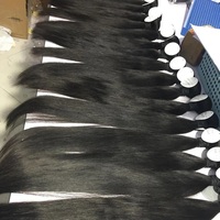 Extensions de cheveux vierges vietnamiens lisses de qualité 10A, double trame, cuticules alignées, 10-40 pouces, personnalisables