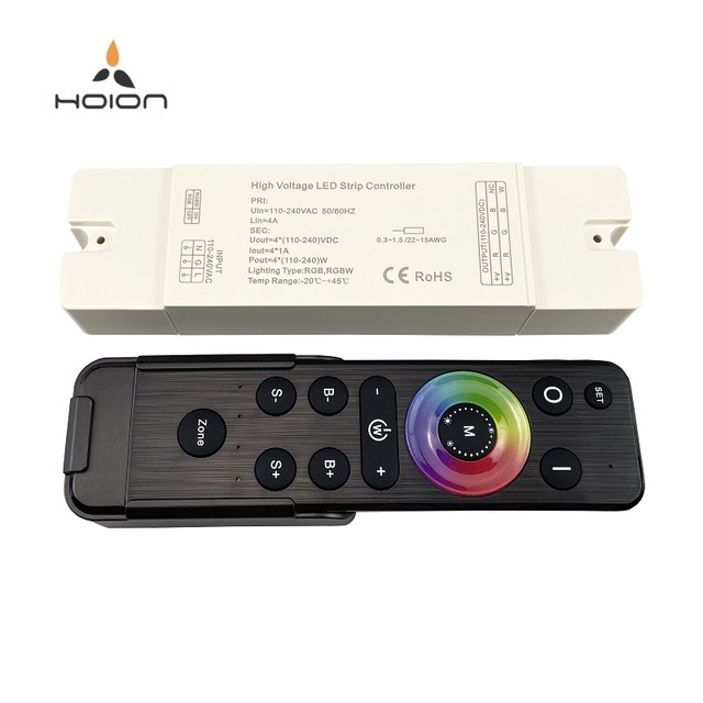 AC110V 220V 240V DHV002 RGB RGBW 2 in 1 Controller High Voltage Led Strip Controller