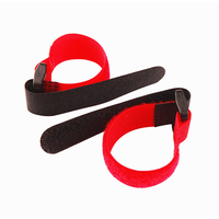 Attaches-câbles auto-adhésifs élastiques personnalisables réutilisables, écologiques, avec boucle réglable, 100% nylon, adhésif puissant